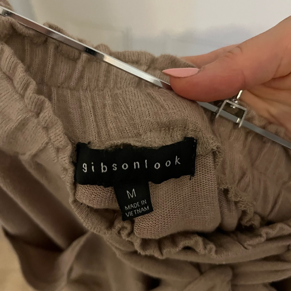 Gibsonlook Tan Knit joggers